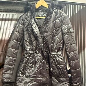 Michael Kors Shiny Black Puffer Jacket